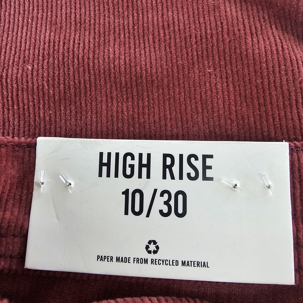 Kensie Savannah Woman's High Rise Flare Corduroy Pants Burgundy 10/30 Retro Chic - Picture 5 of 13